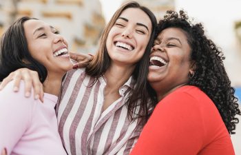 As a cosmetic dentist, Dr. Nylander works with many image-conscious patients who want to change their appearances without going under the surgical knife. Allen Dentistry cosmetic dentist in allen texas Feel Like a Movie Star with a Smile Makeover Happy latin women laughing and hugging each other outdoor in the